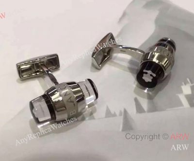 UrbanWalker Mont Blanc Cufflinks Replica / Stainless Steel Silver